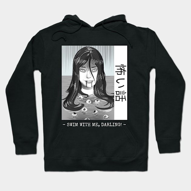 Lets take a Bath dark Anime Hoodie by DAGHO